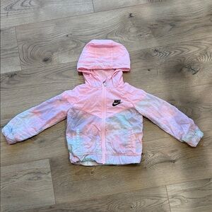 Nike Pink Tie-Dye Hooded Windbreaker Jacket - Light Pink